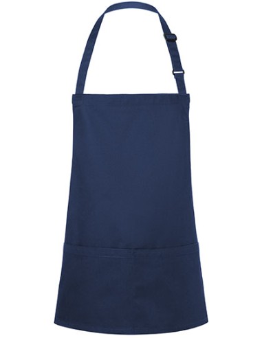 K-BLS6-Short Bib Apron Basic With Buckle And Pocket